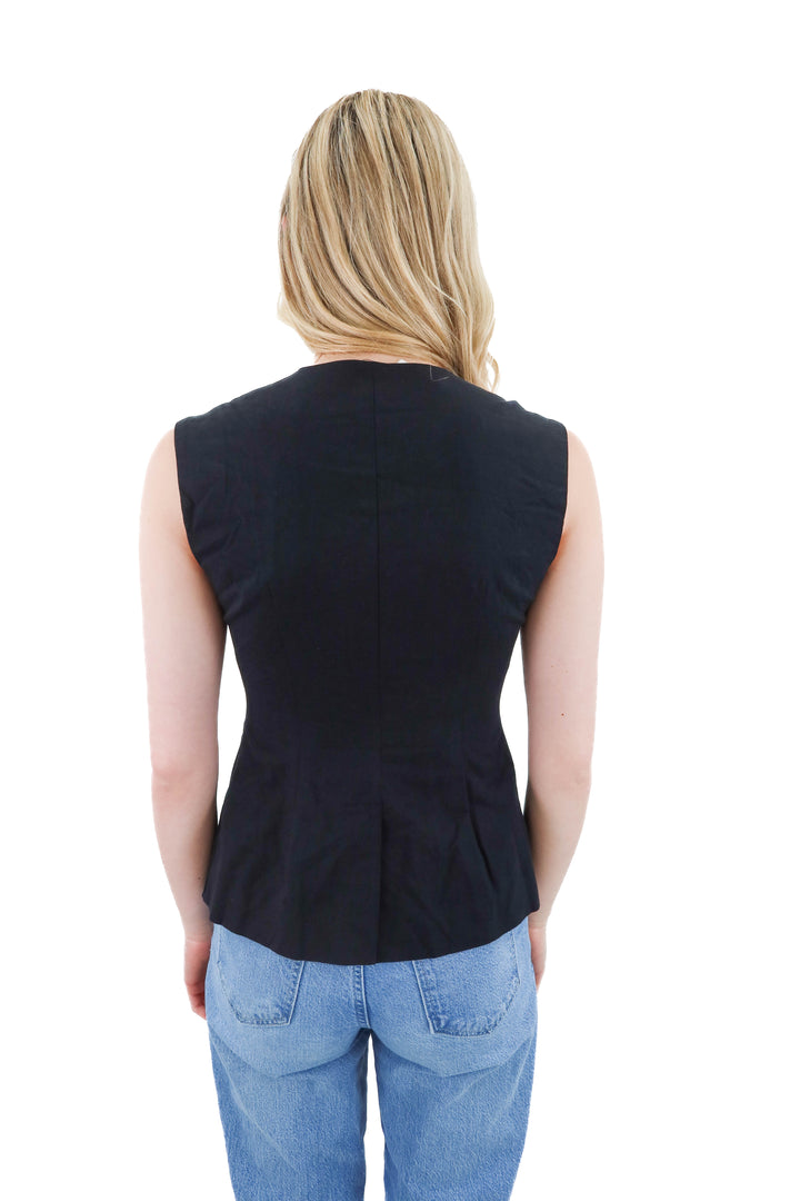 future collective black linen vest (2)
