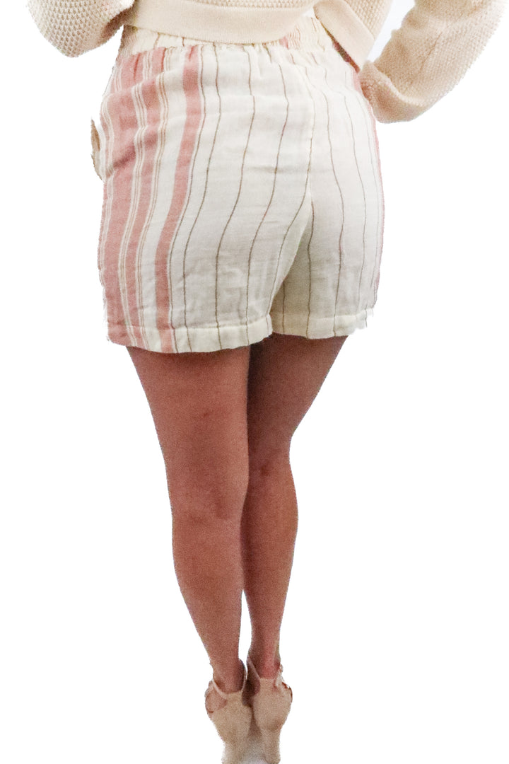 free people gauze striped shorts (xs; retail $68)