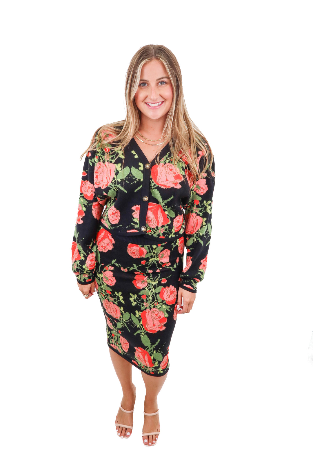 petal + pup knit rose set (m)