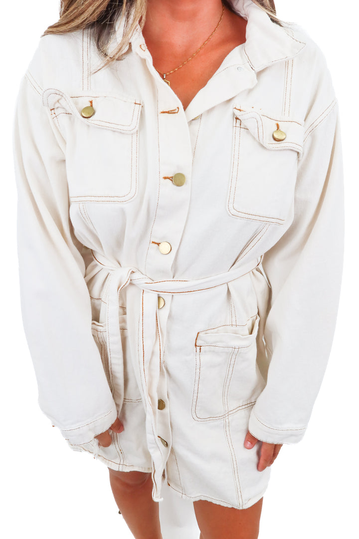 petal + pup cream denim button up dress (10)