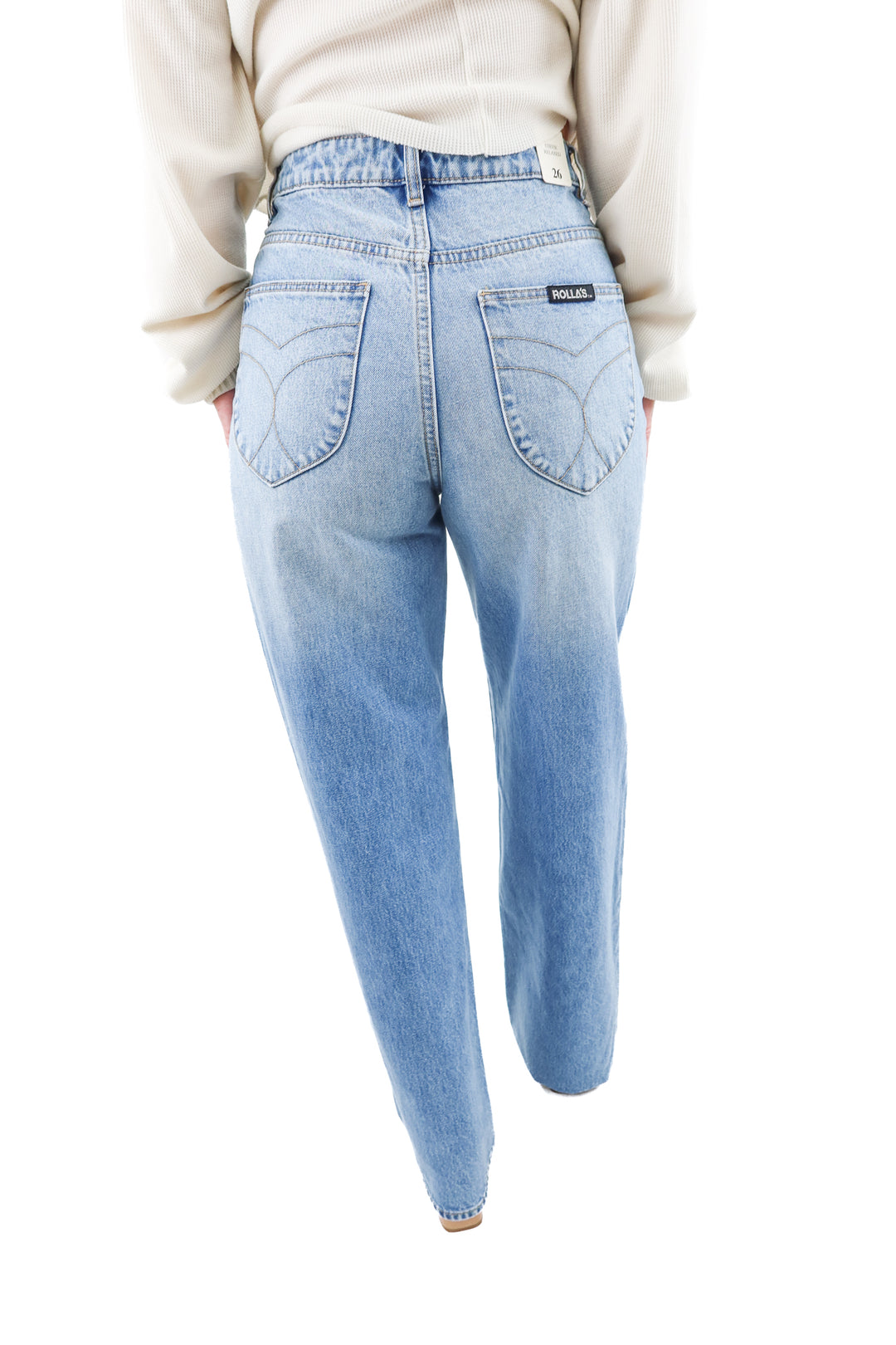 rolla's stevie relaxed straight jeans (26; retail $119)