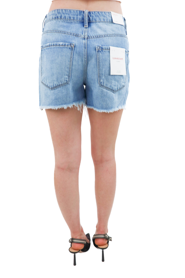 lovervet light wash mom shorts nwt (s)