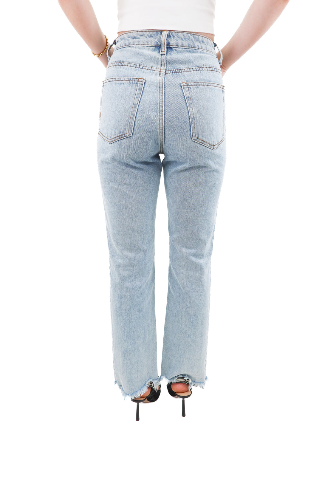 superdown high rise straight leg jeans (26; retail $74)