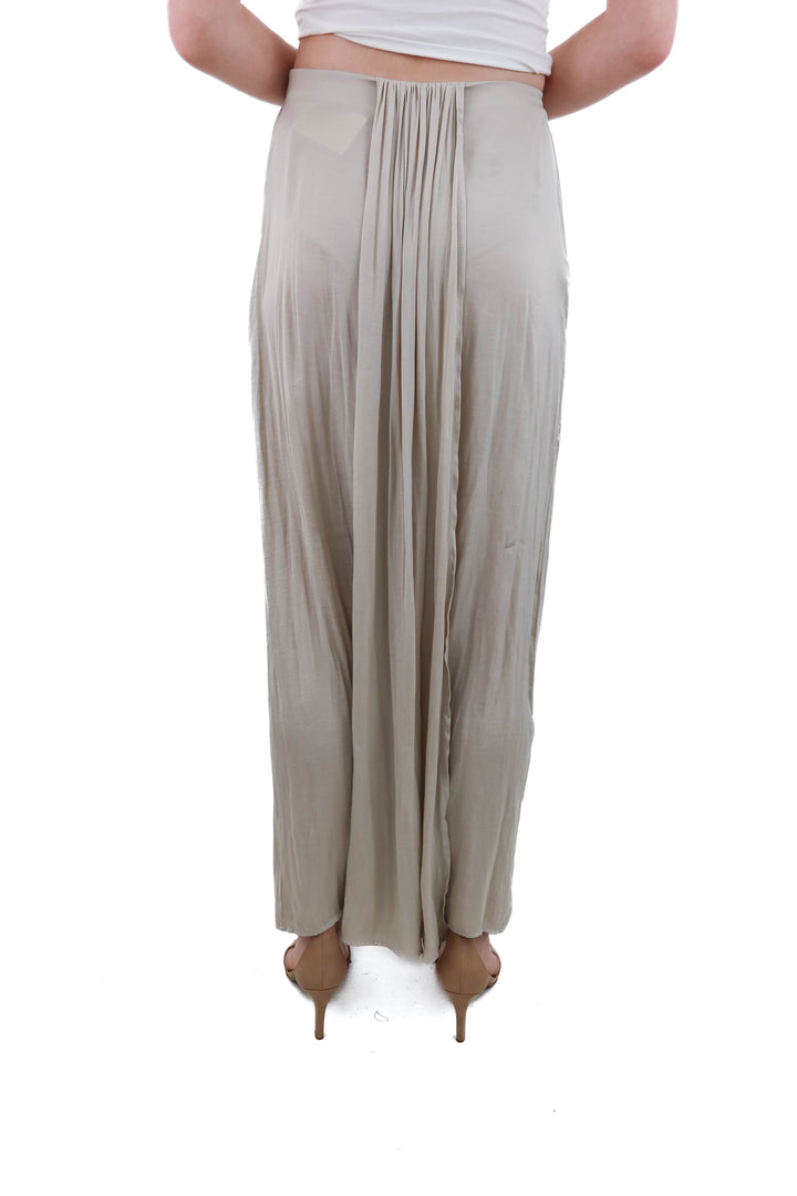 zara wide leg light grey satin pants (xs)