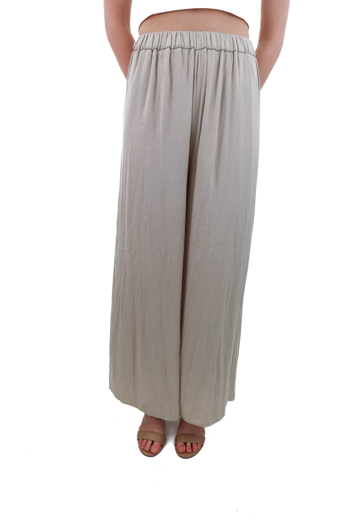 zara wide leg light grey satin pants (xs)