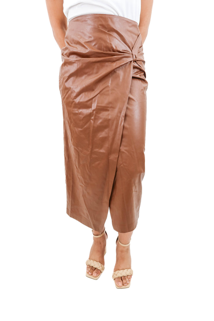 zara brown pencil skirt (s)