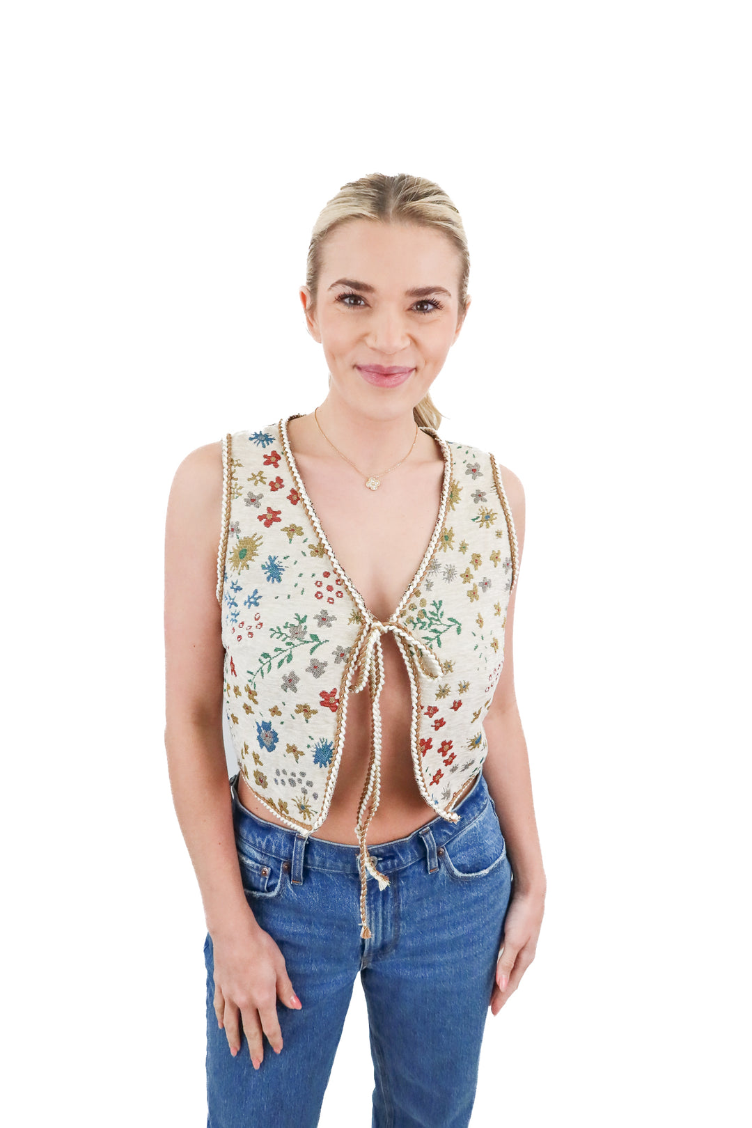 gorglitter knit vest NWT (xs)