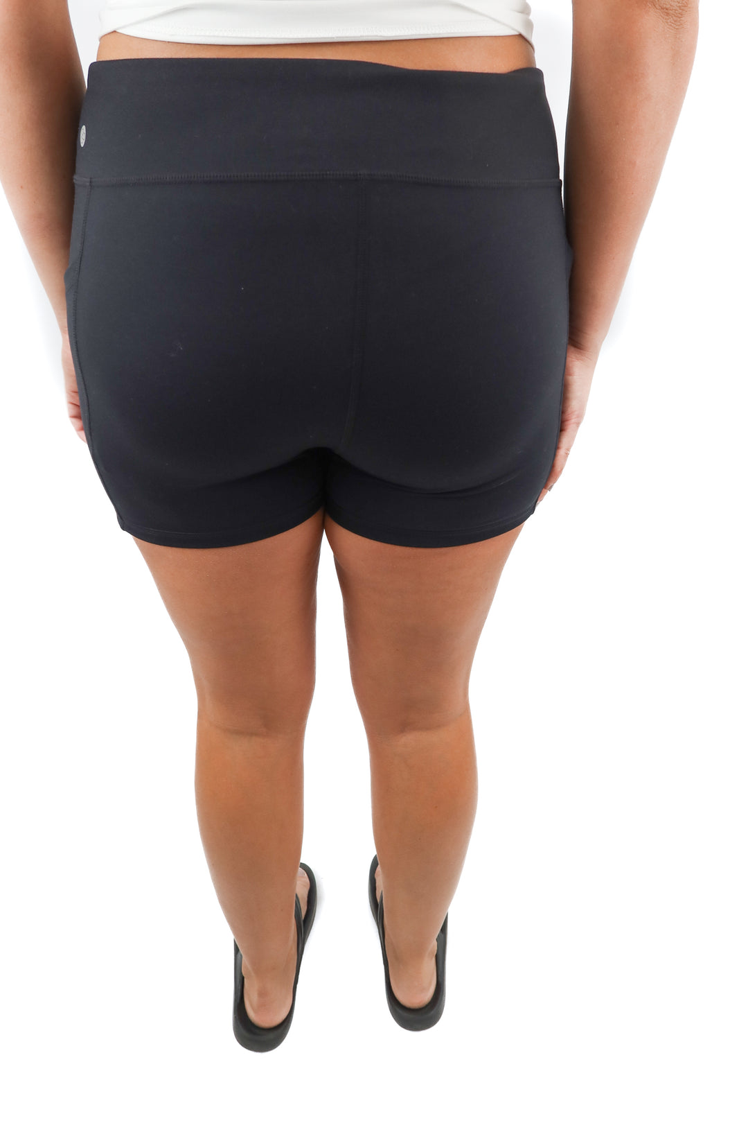 zella black biker shorts (L; retail $59)