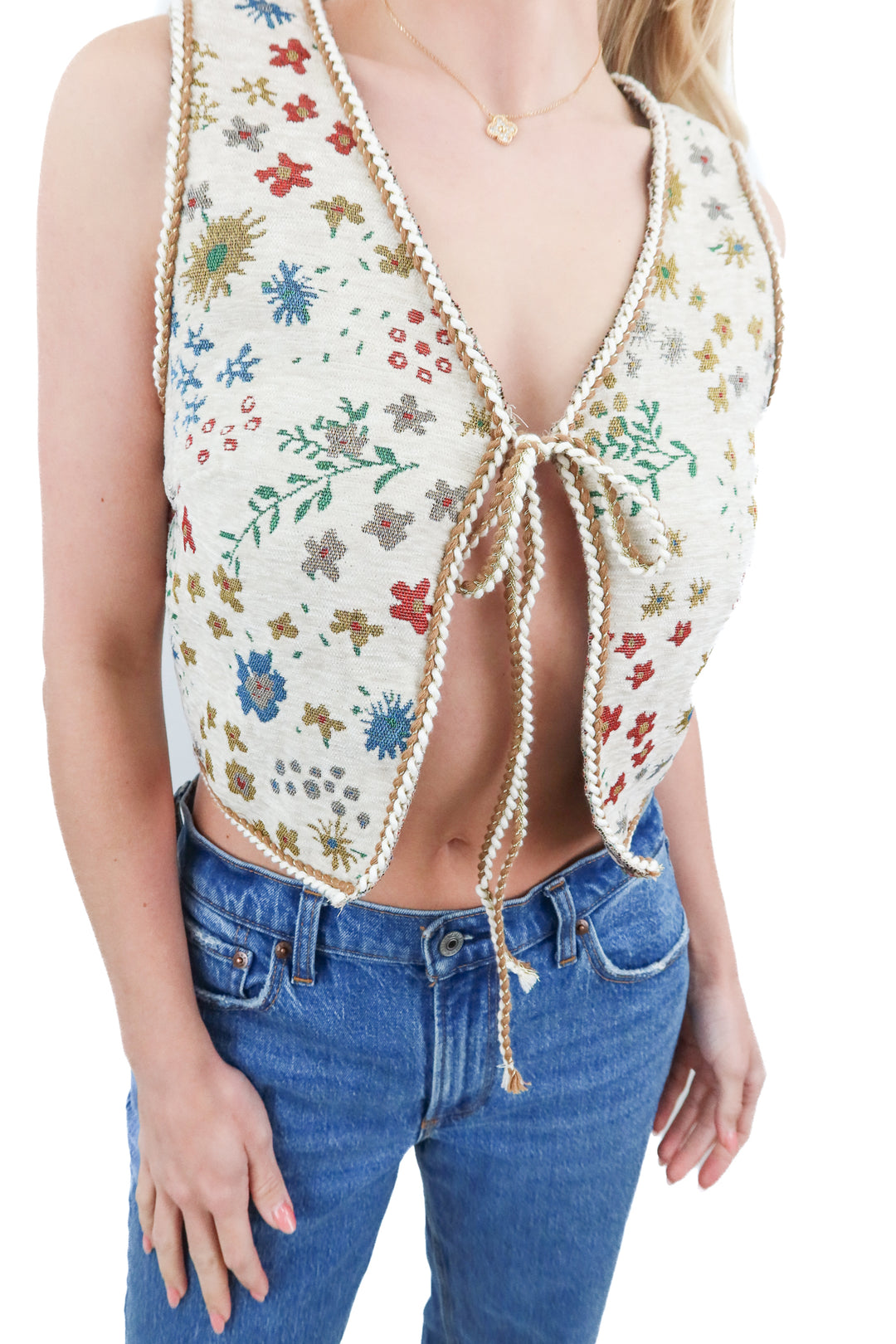 gorglitter knit vest NWT (xs)