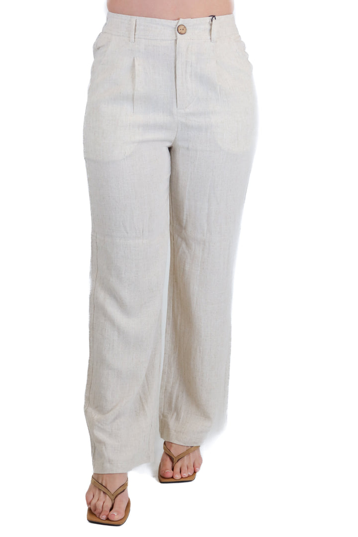 Heipeiwa beige linen pants NWT (S)