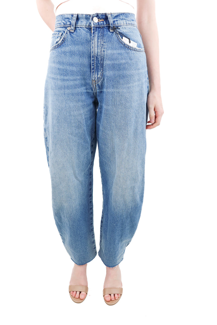 zara high rise barrel jeans NWT (4)
