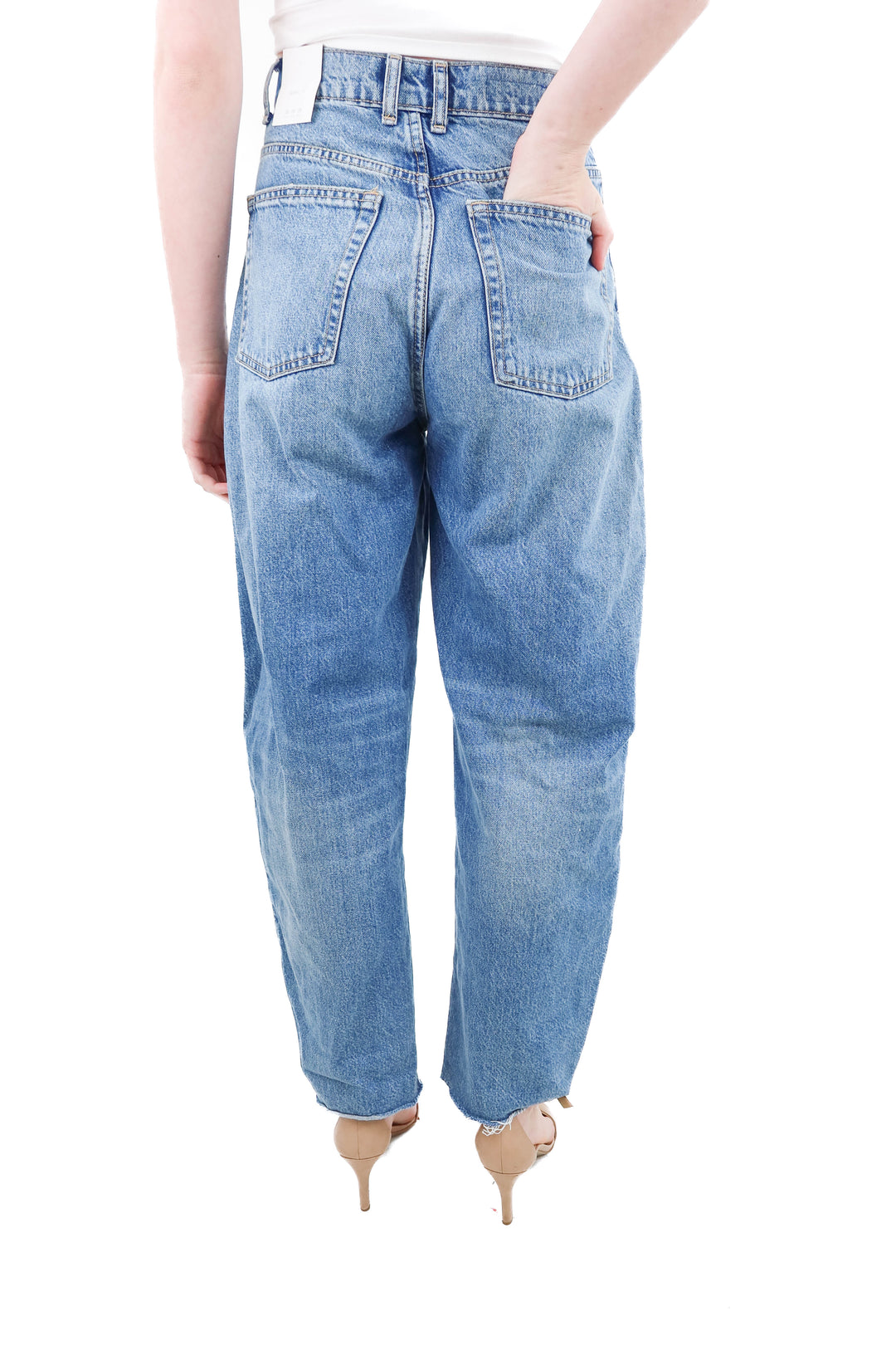 zara high rise barrel jeans NWT (4)