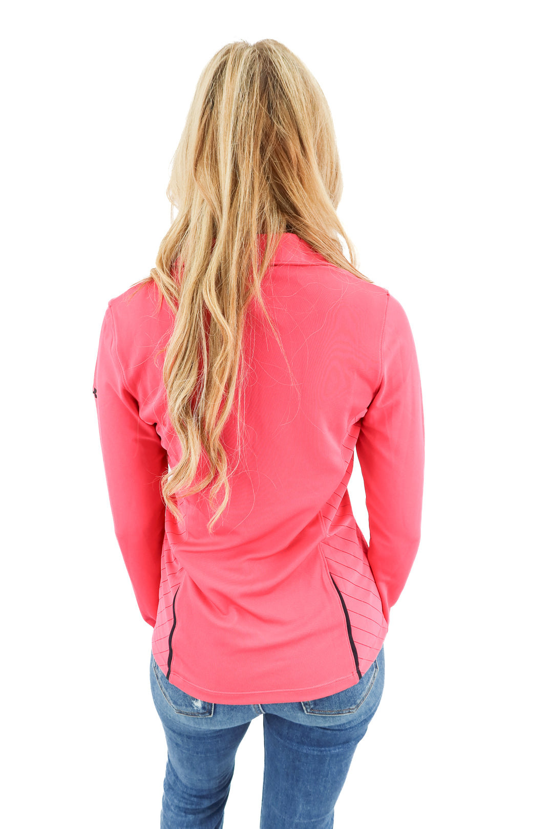 under armour pink gold quarter zip NWT (s/m; retail $65)