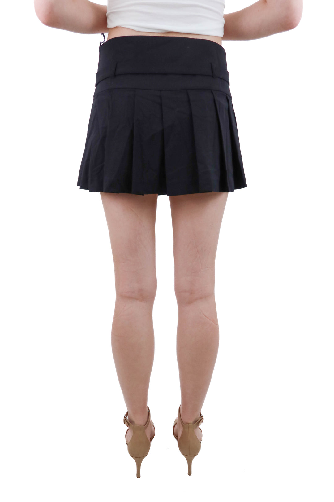 zara black pleated mini skirt NWT (s)