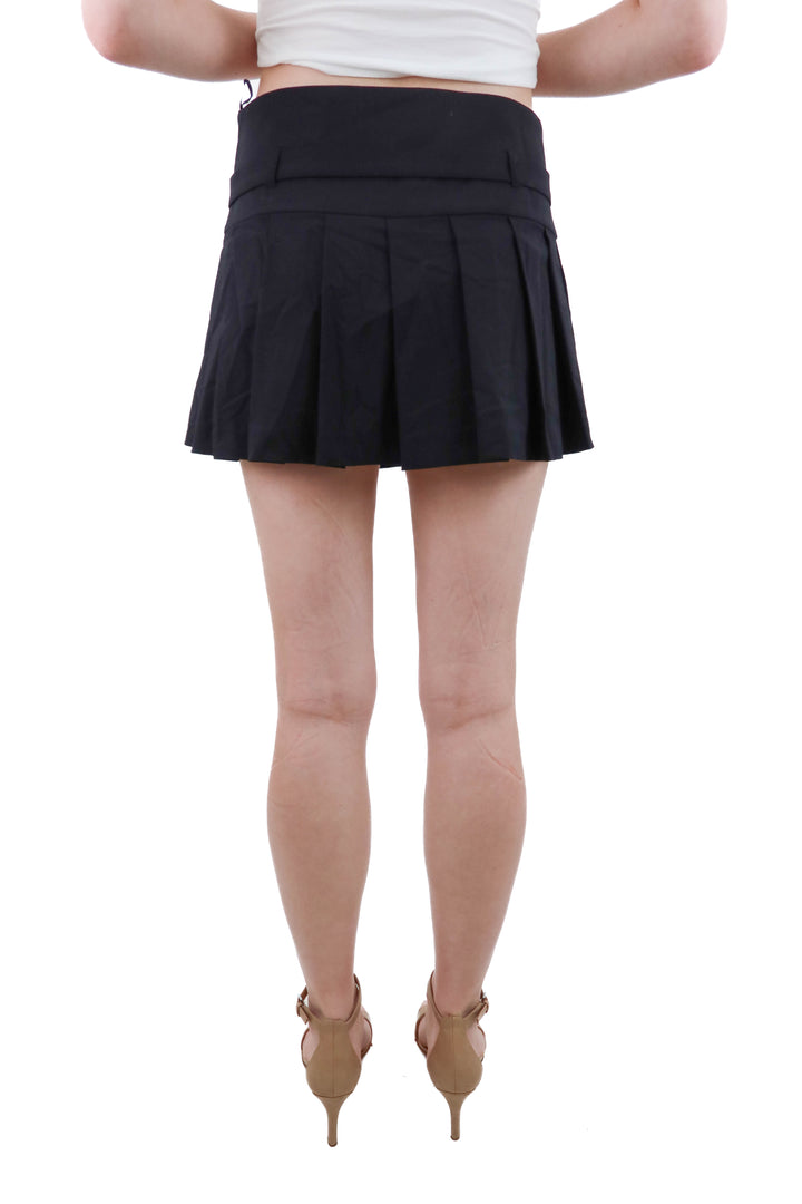 zara black pleated mini skirt NWT (s)