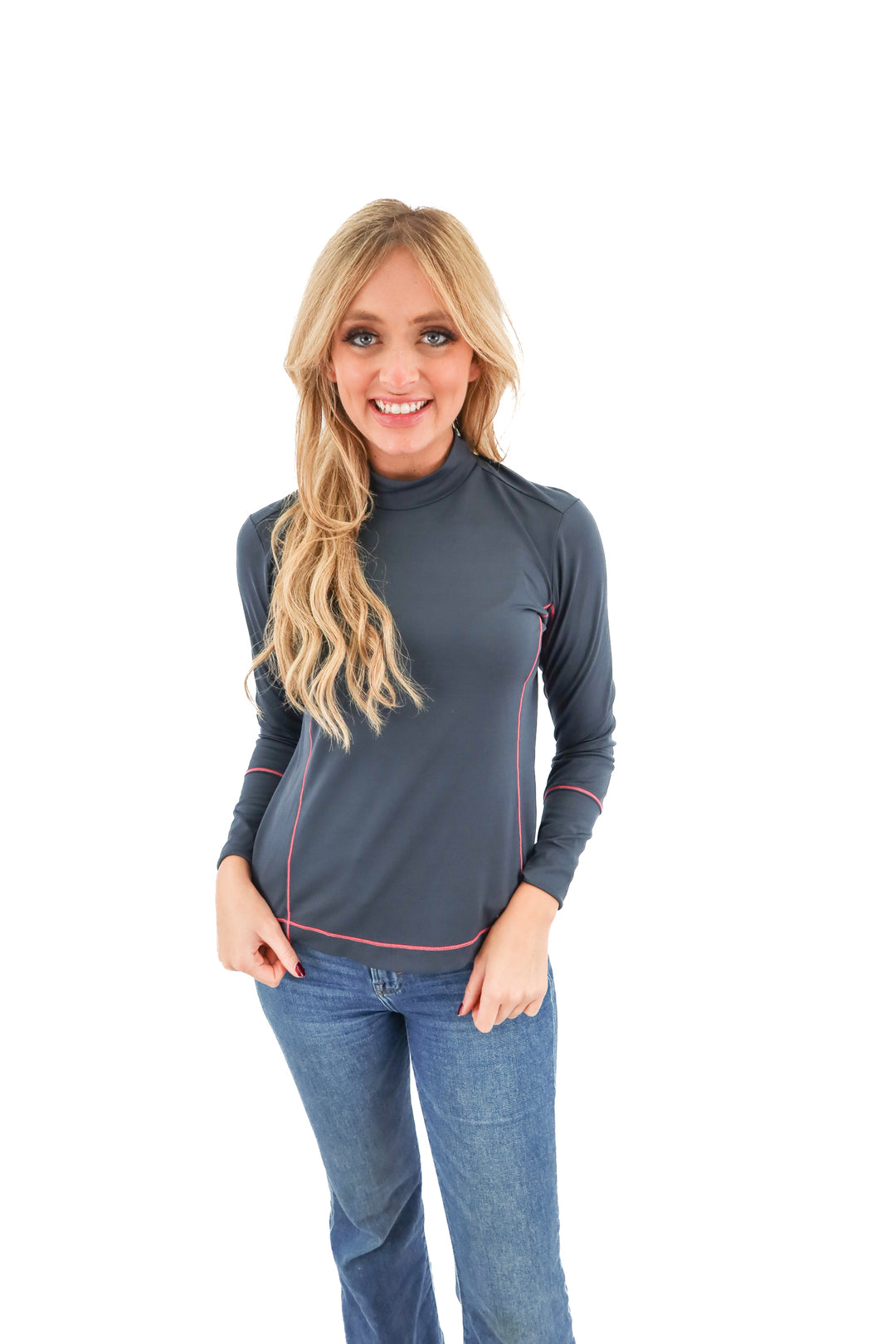 nike gold long sleeve top (m)