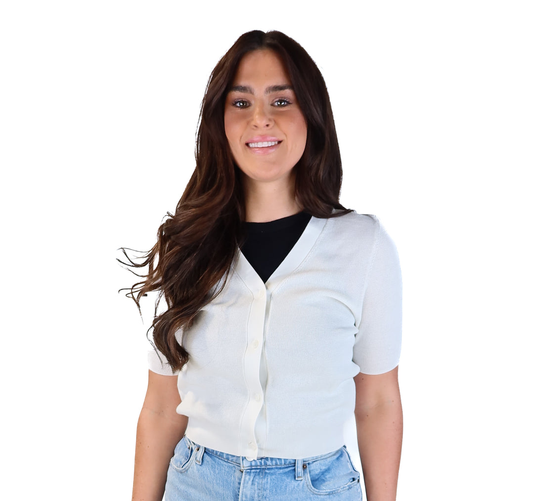 Meilleur moment white knit cardigan (36/ US4; retail $179)