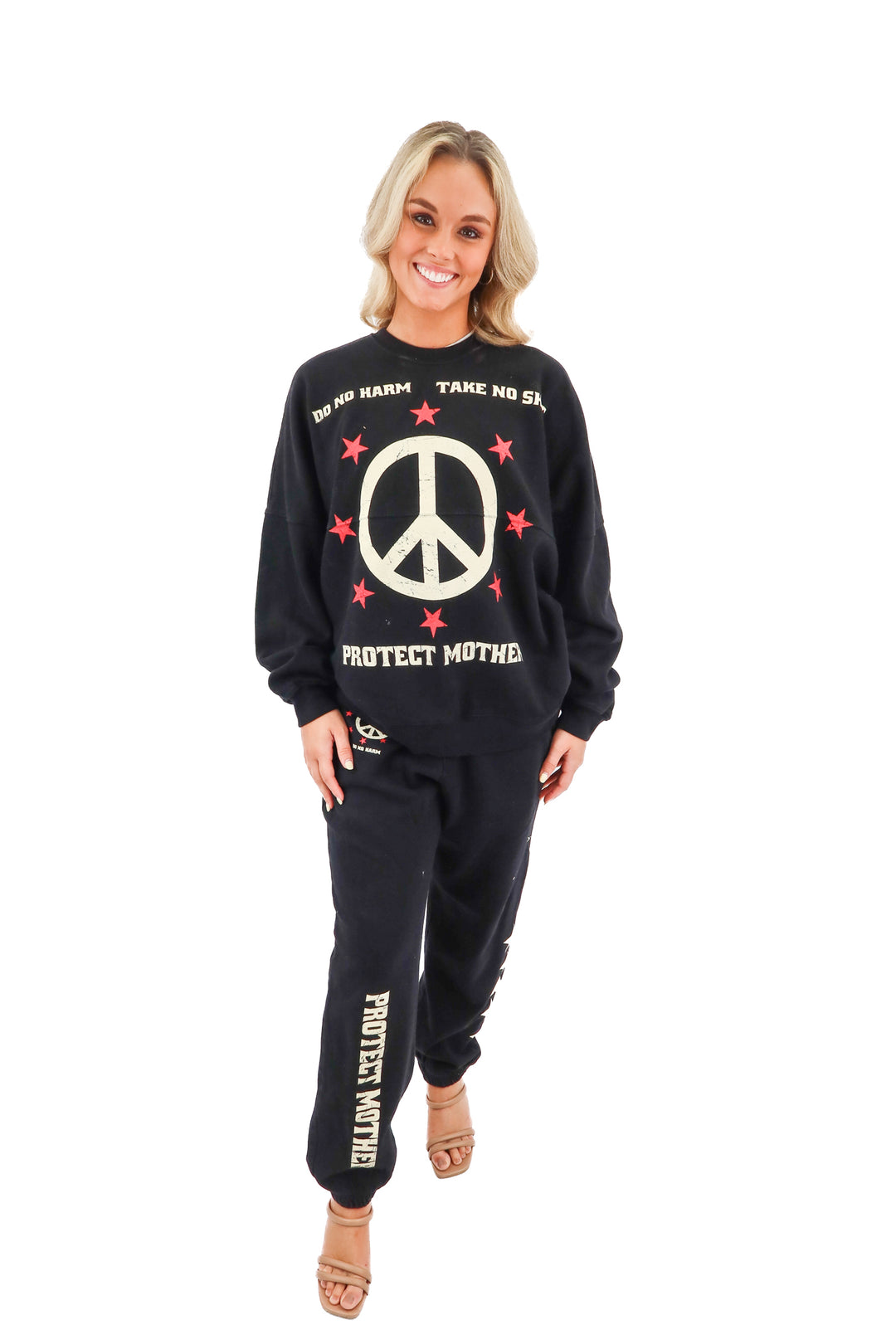 protect mother back peace sweat set (m; retail $258)