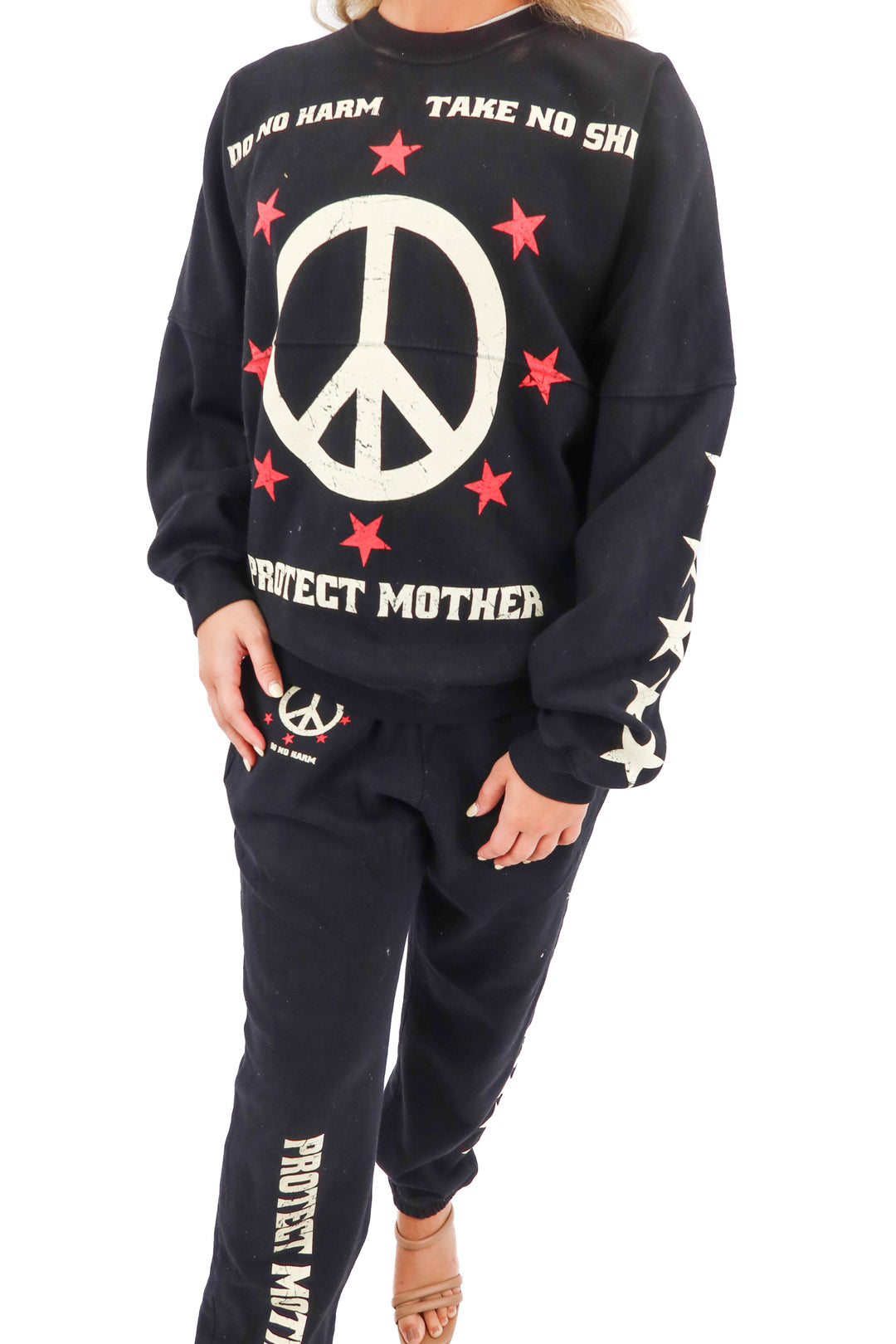 protect mother back peace sweat set (m; retail $258)