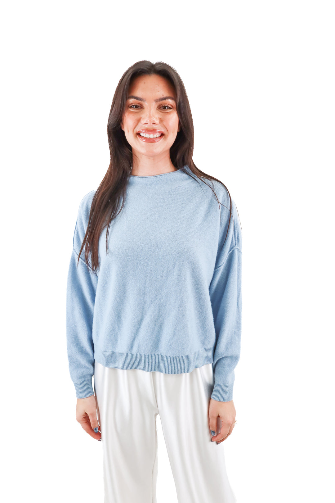 pilcro blue cashmere sweater (s; retail $98)