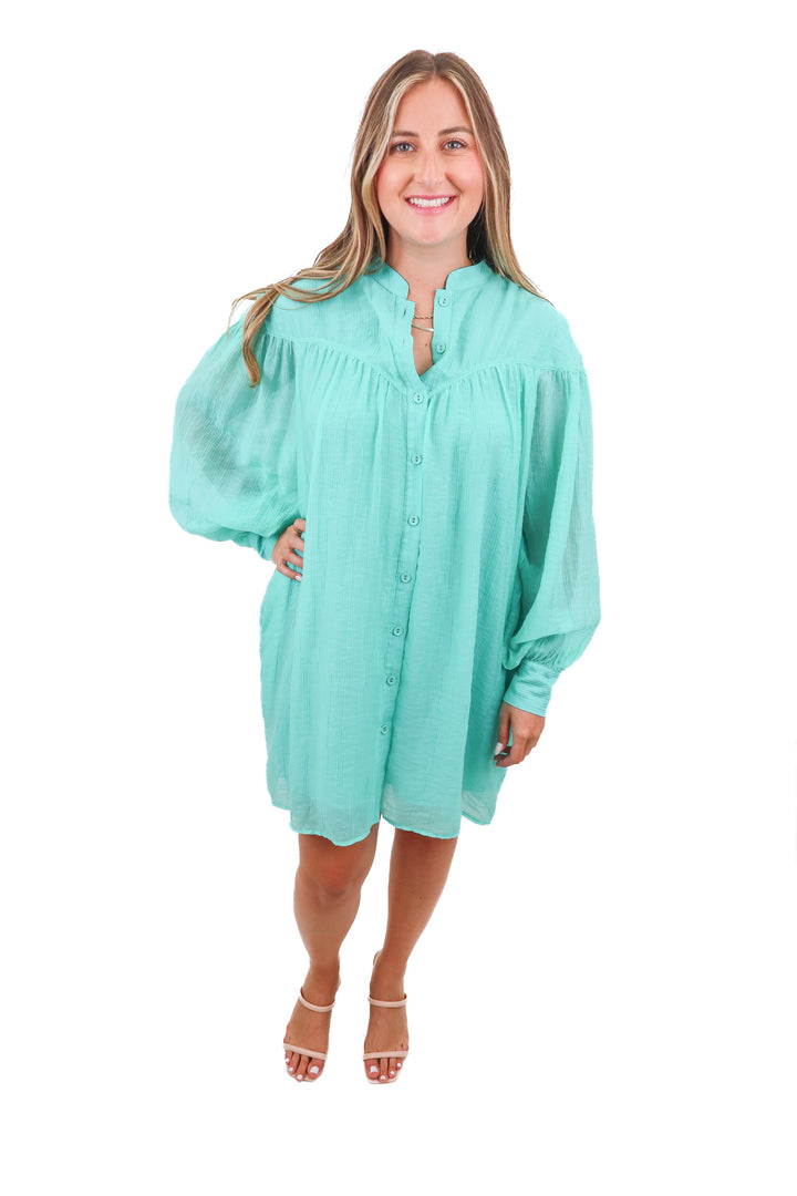 mink pink teal dress (L)