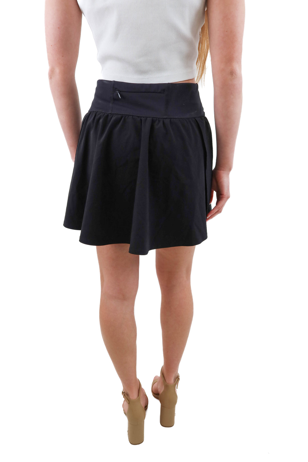 spanx black mini skort (s)