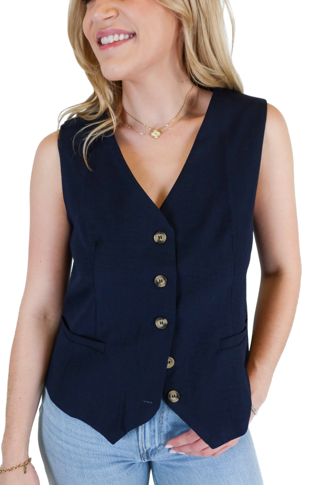 Pretty Garden Black Vest NWT (S)