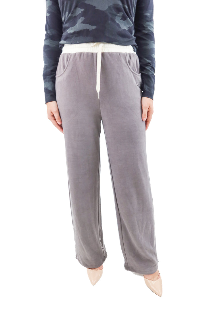gold hinge grey sweatpants with white trim (s)