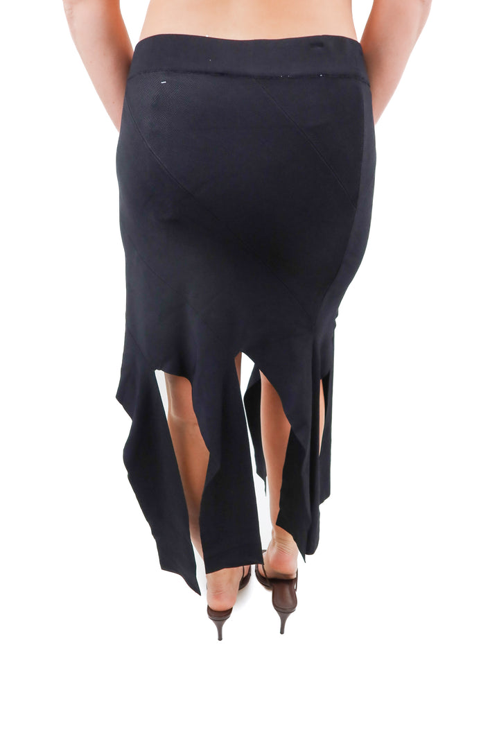 bcbg black abstract bandage skirt (L)