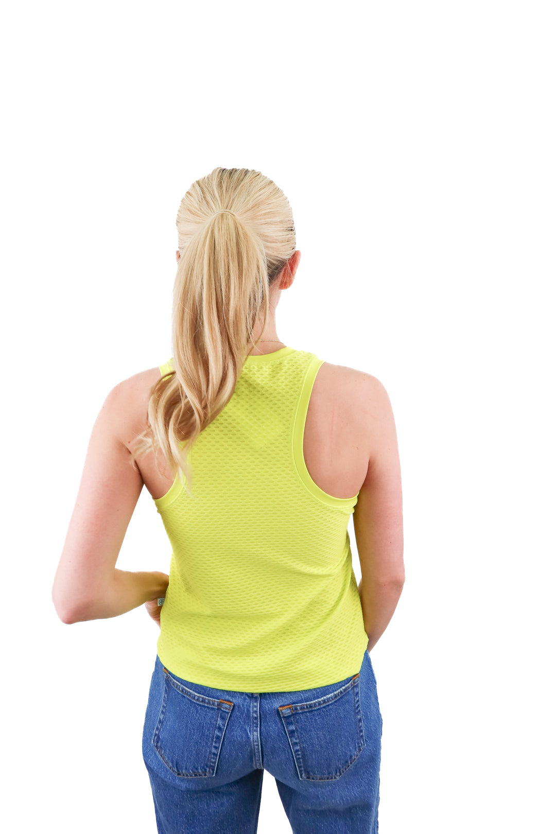addison bay chartreuse tank NWT (xs; retail $68)