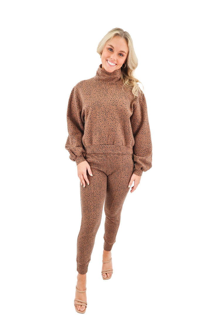 abercrombie & fitch brown spotted set (s; retail $70)