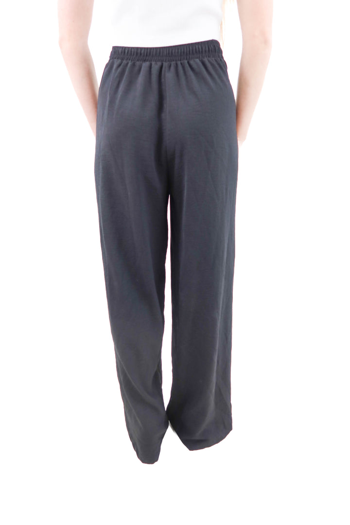 zara black wrap pants (s)