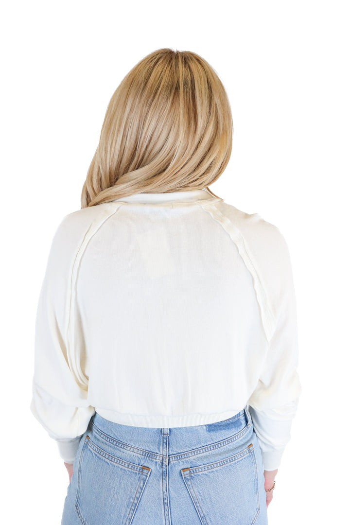 Cotton Candy LA off white long sleeve top (S)