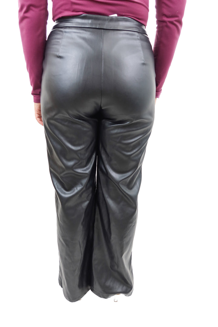 idem ditto black vegan leather pants (L)