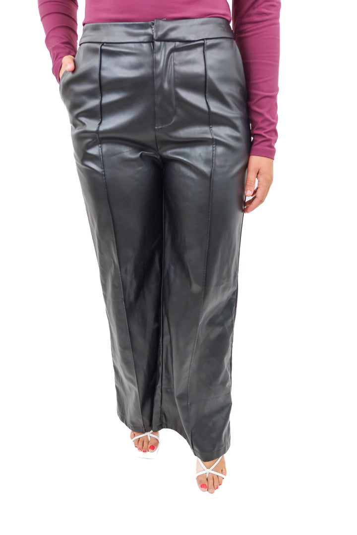idem ditto black vegan leather pants (L)