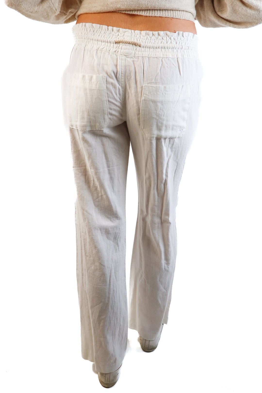Roxy white linen pants NWT (s; retails for $44)