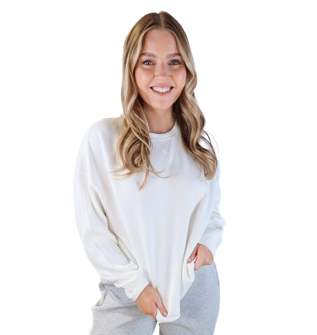 Spanx white pullover (m; retail $98)