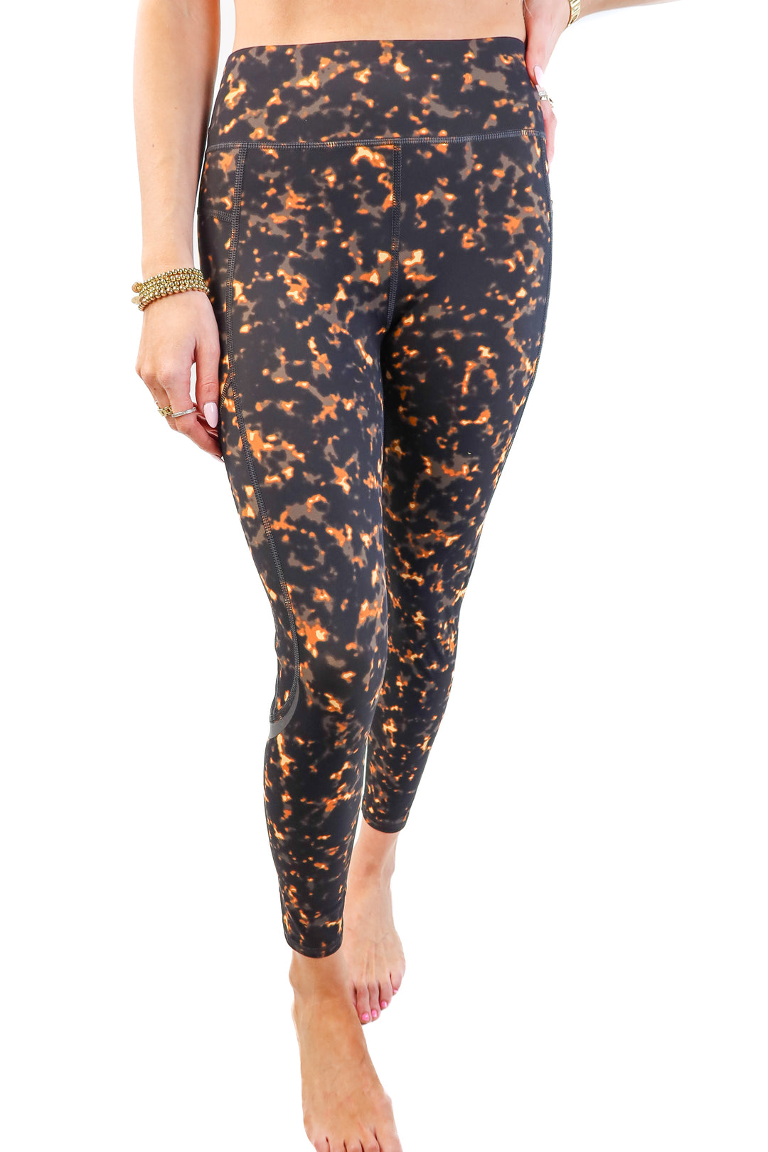 sweaty betty tortoise shell 7/8 length leggings (s)