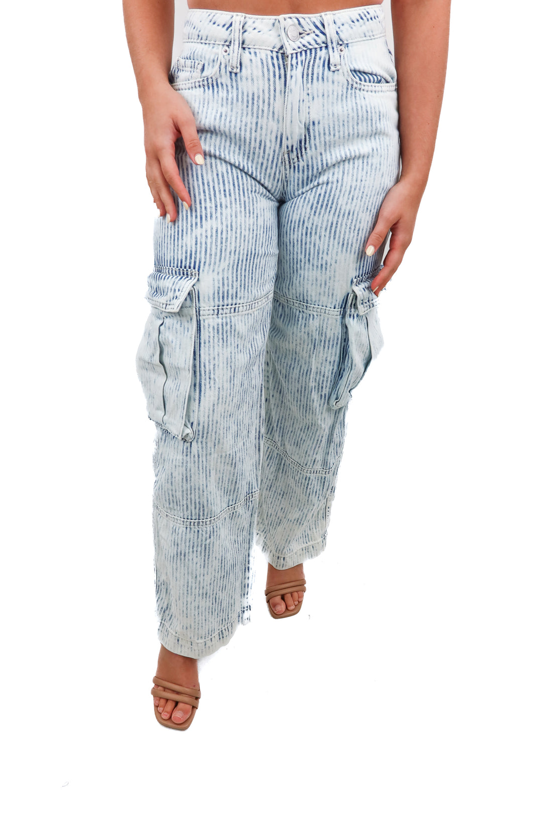wild fable blue/white striped jeans (00)