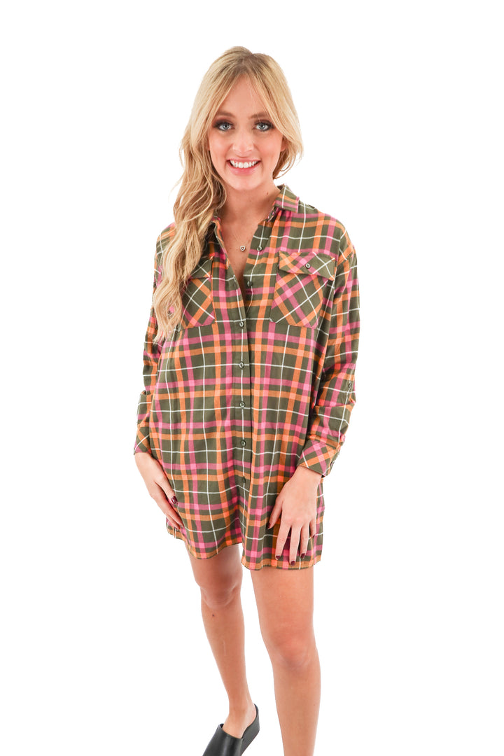asos x barbour pink flannel NWT (6)