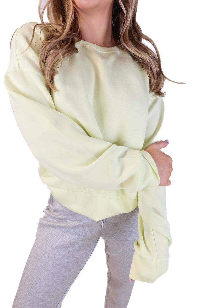 Spanx pale yellow air essentials pullover (s; retail $98)