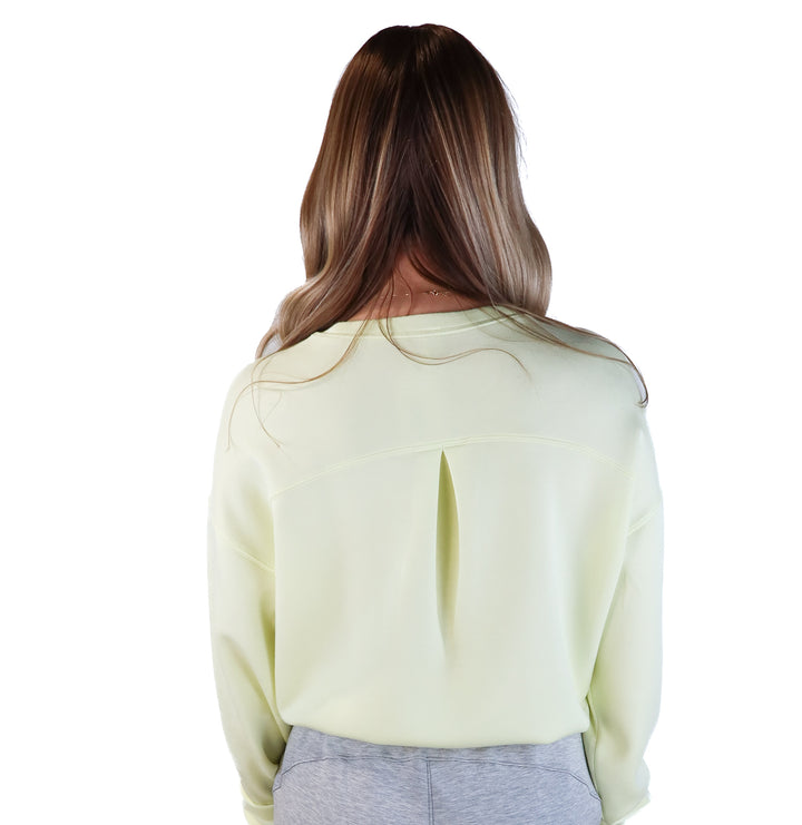 Spanx pale yellow air essentials pullover (s; retail $98)