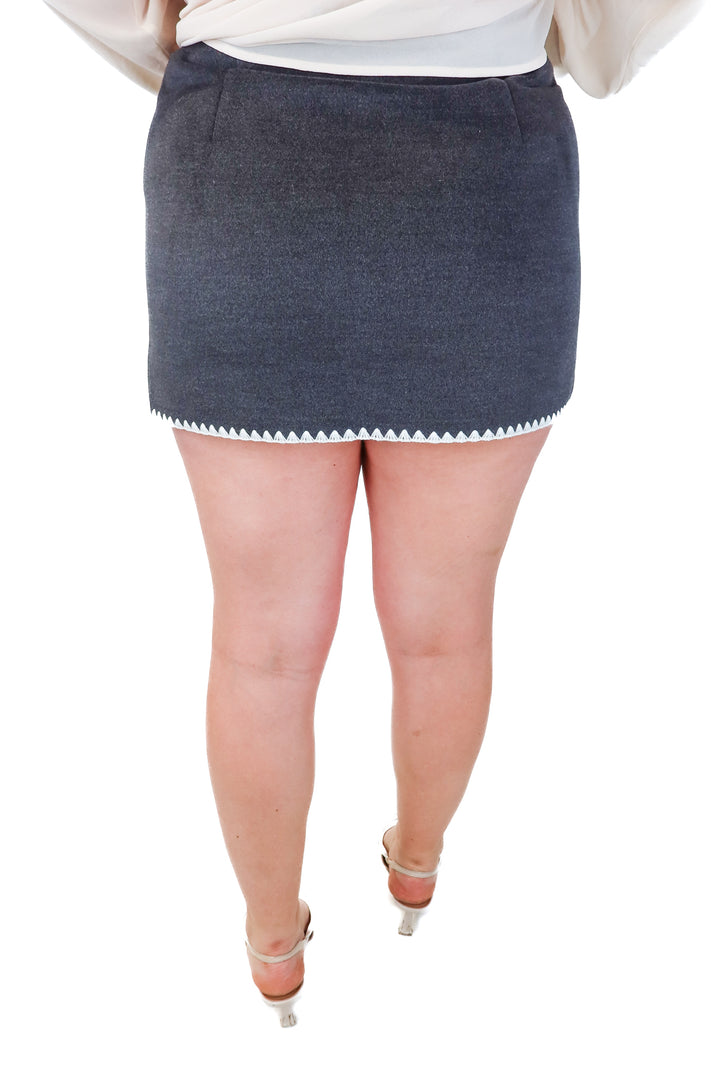 commense grey wool skirt NWT (XL)