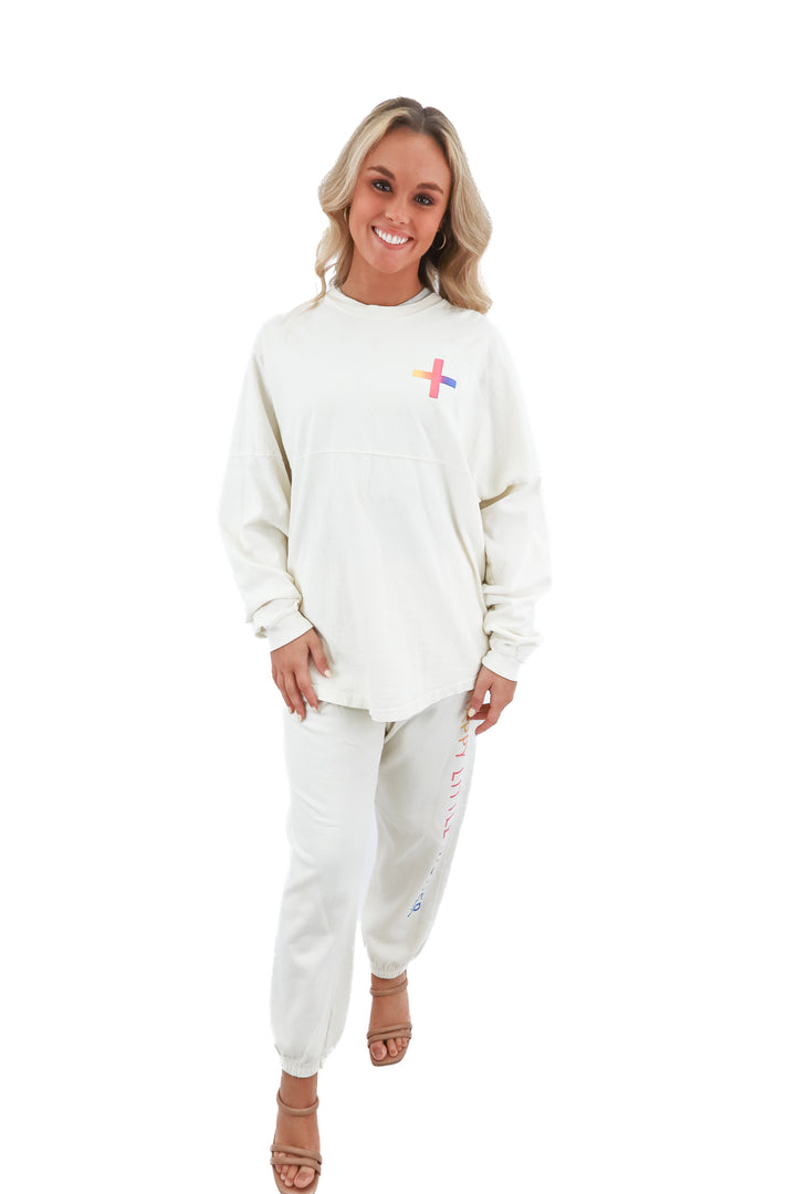 spirit jersey happy little mother lounge set (m; retail $110)