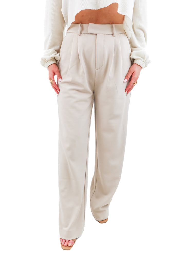 cuts beige trouser pants nwt (4); retail $124
