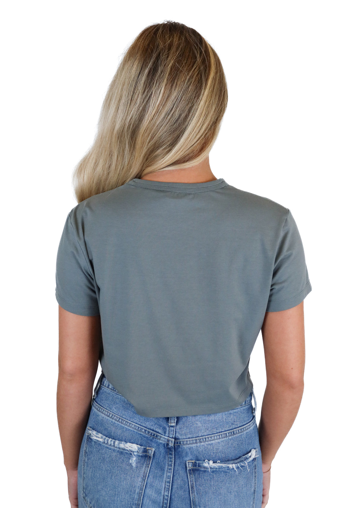 cuts sage green cropped tee (s)