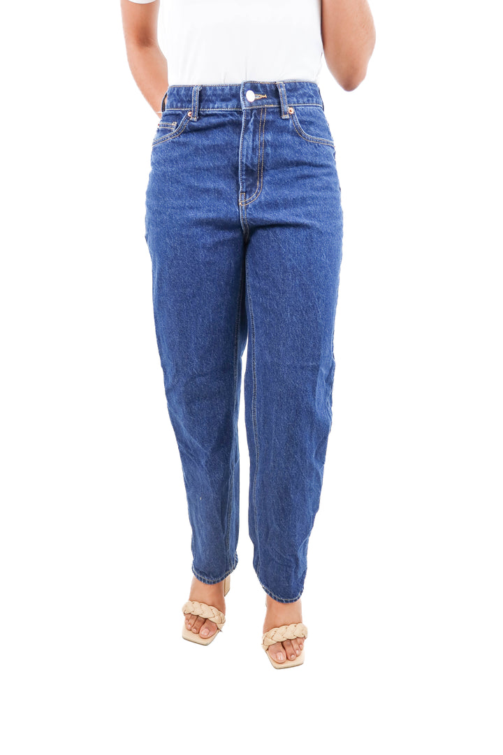 h&m dark wash straight leg jeans (4)