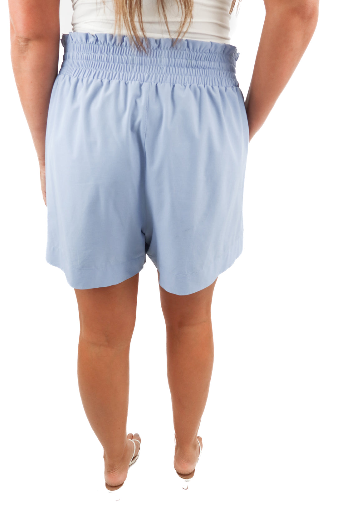 abercrombie & fitch periwinkle shorts (L; retail $40)