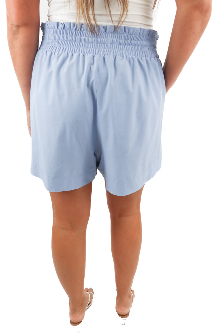 abercrombie & fitch periwinkle shorts (L; retail $40)