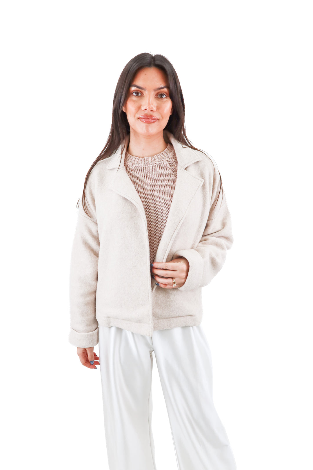 tan wool coat (m/l)